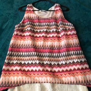 3 for $10 Sleeveless geometric print top